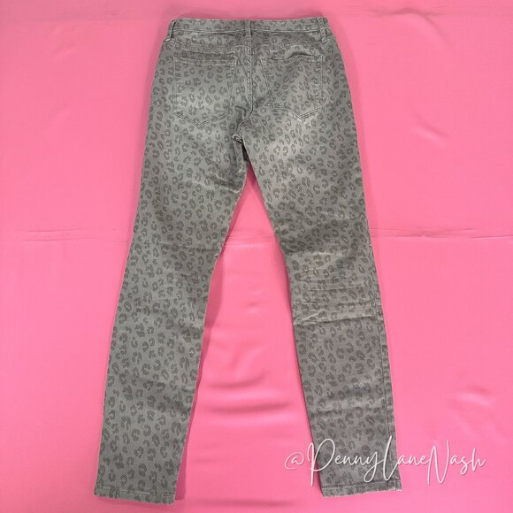 Banana Republic Leopard Skinny Fit Jeans Gray Size 2/26 - Picture 7 of 9